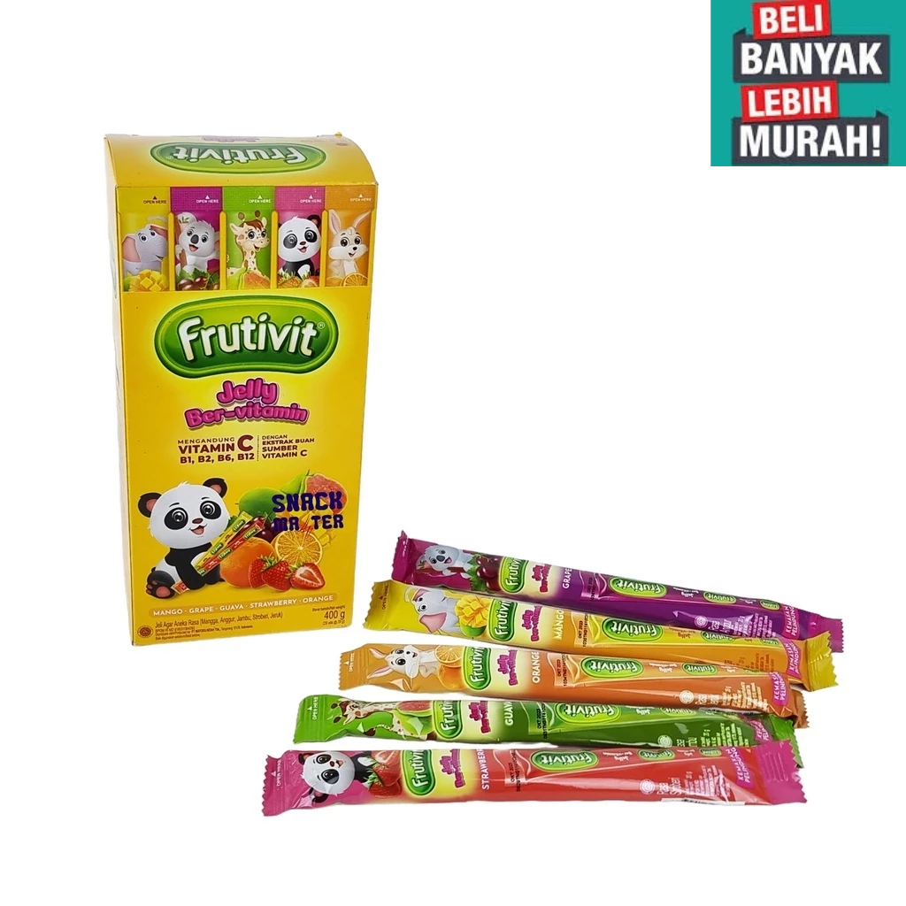 

FRUTIVIT AGAR JELLY STIK 1 PAK ISI 20 ( BELI BANYAK LEBH MURAH )
