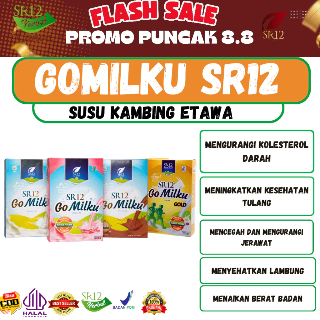 

SR12 Susu Kambing Etawa Untuk Nyeri Tulang Sendi Solusi Asam Urat Go Milku SR12 Halal Susu Kambing