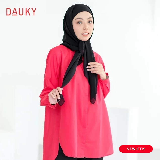 Dauky Atasan Tunik Kemeja Wanita M Tunic Basic Katun Paris