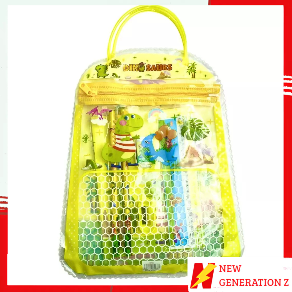 

NGZ Stationery Set 6 in 1 Free Bag Alat Tulis Anak Sekolah Buku Pulpen Penghapus Pengaris