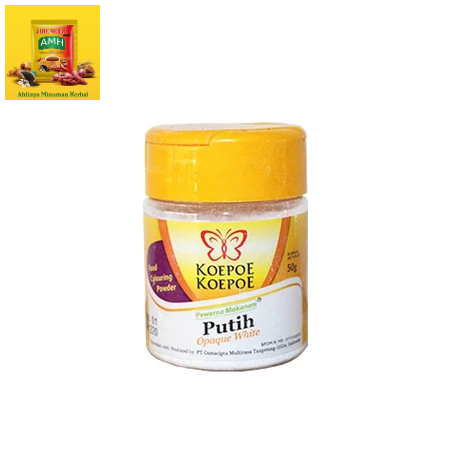

KOEPOE-KOEPOE PEWARNA MAKANAN PUTIH 50GR | BUMBU DAPUR BAHAN MAKANAN