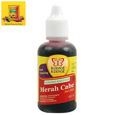 

KOEPOE-KOEPOE PEWARNA MERAH CABE 30ML | BUMBU DAPUR BAHAN MAKANAN