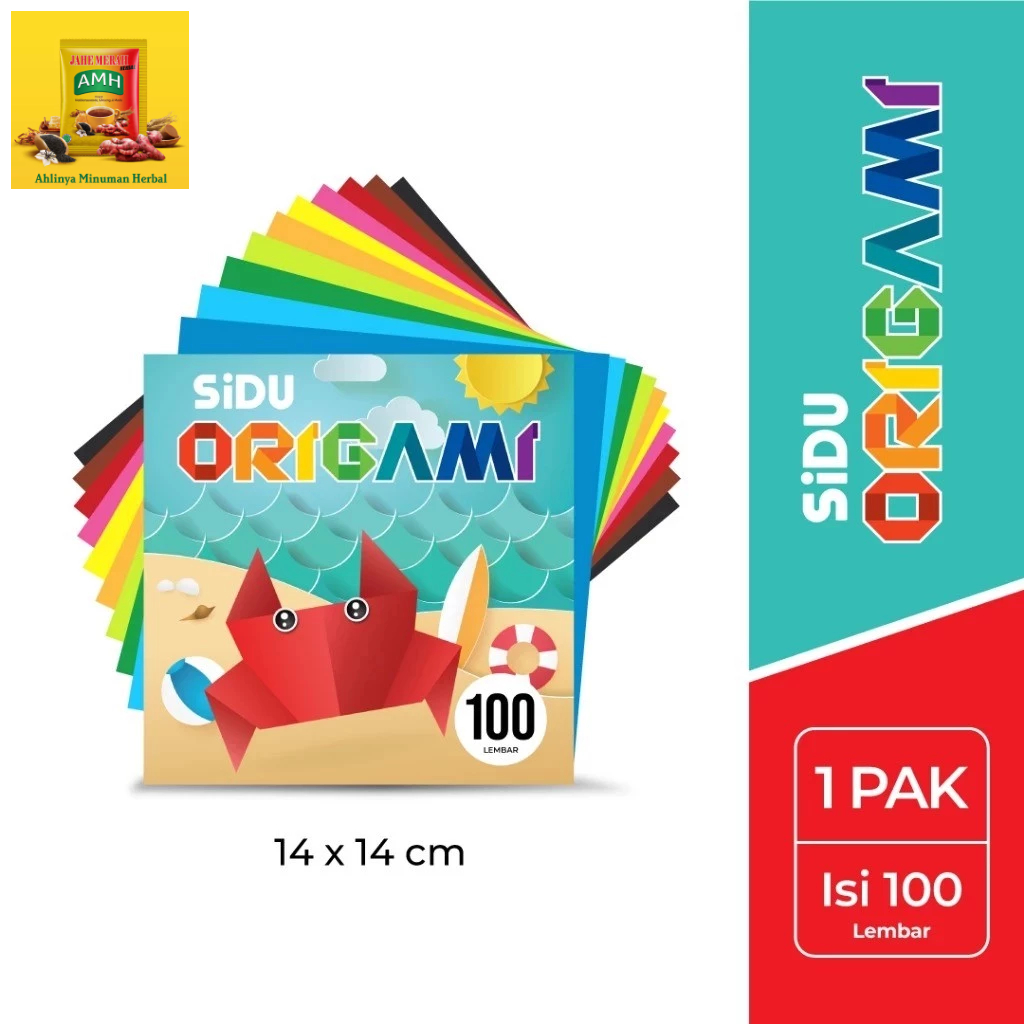 

SIDU Kertas Origami 14 x 14 cm - 100 Lembar | Kertas origami