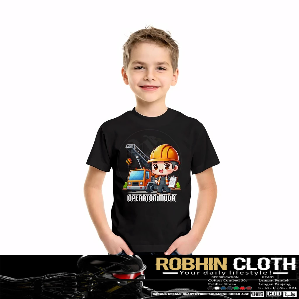 Kaos Baju Anak Operator Crane Kaos Distro