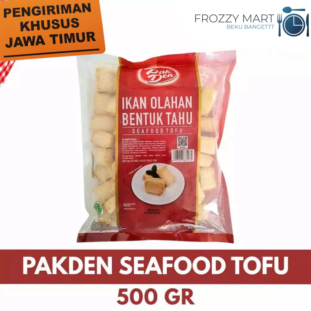 

PAKDEN Seafood Tofu 200gr/500gr – Tahu Seafood Lembut Isi Padat, Frozen Food Praktis Tinggal Goreng