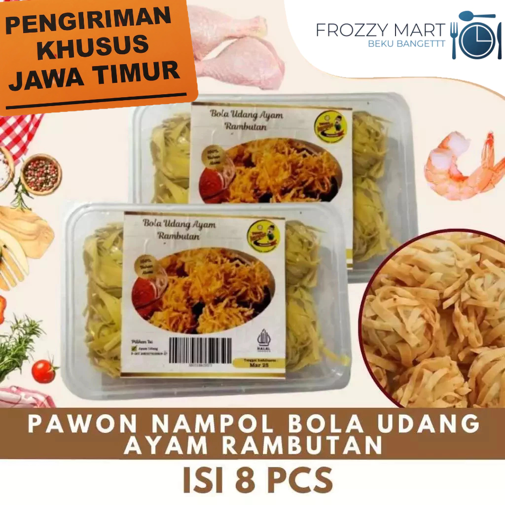 

PAWON NAMPOL Bola Udang Ayam Rambutan Isi 8pcs – Frozen Food Unik, Camilan Gurih & Renyah