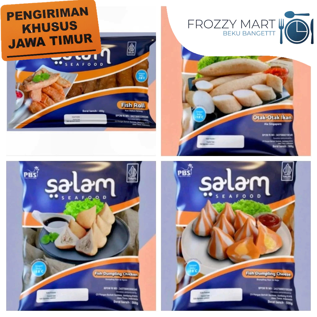 Salam Seafood Frozen Series – Dumpling Cheese, Chicken, Fish Roll, Otak-Otak Singapore 500gr