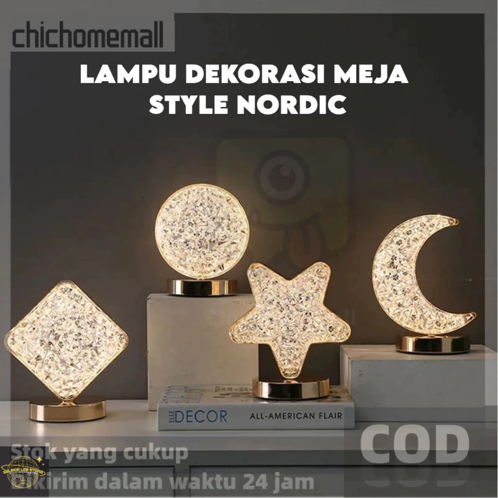 Lampu Dekorasi Meja Style Nordic / Lampu Tidur Mewah Estetik
