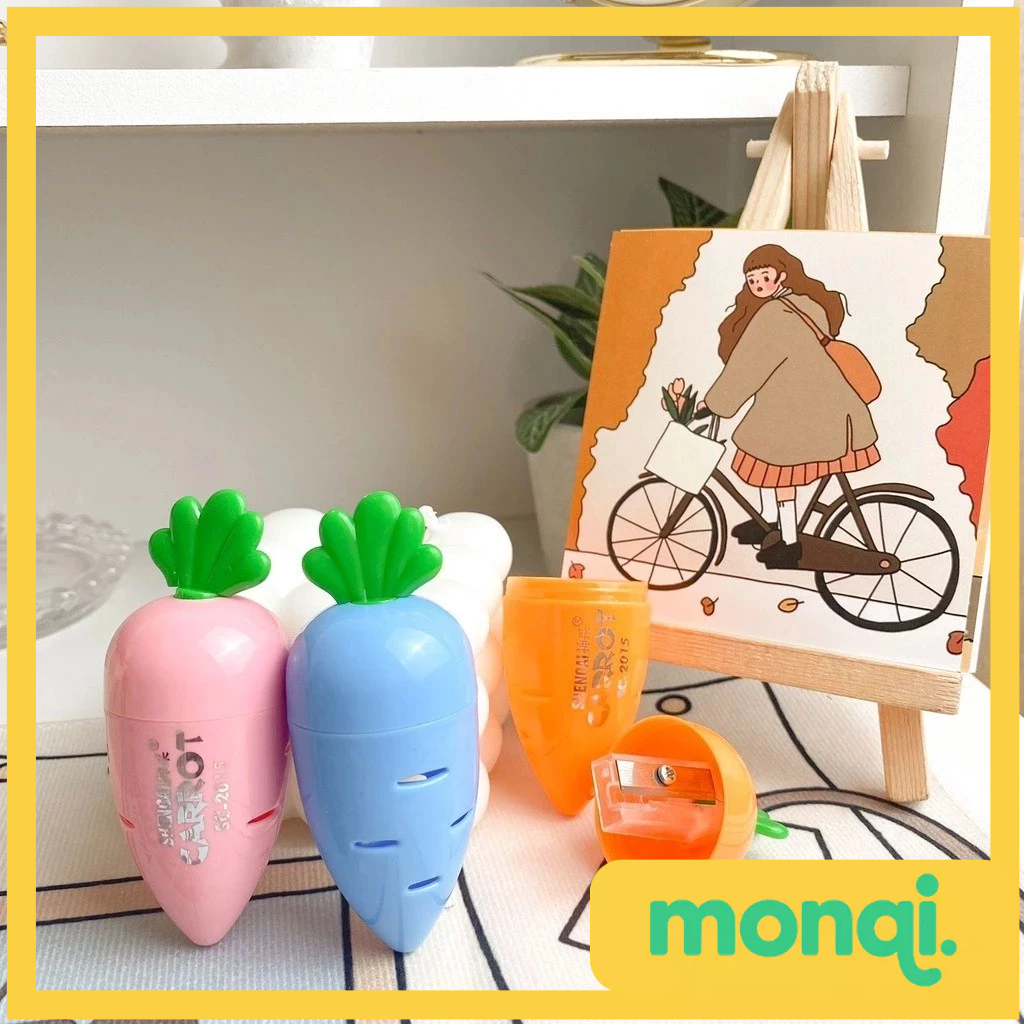 

MONQI Peraut Pensil Motif Wortel Rautan Pensil Karakter Tikus Lucu Pencil Shaperner Alat Tulis Sekolah Serutan Pensil Anak Stationary Study