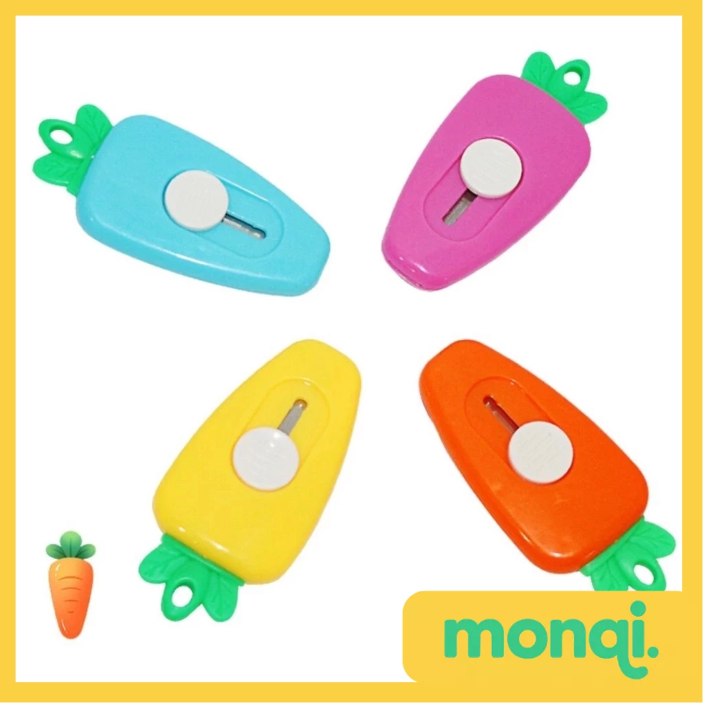 

MONQI Cutter Mini Portable Bentuk Oval Mini Cutter Polos Travel Kit Pemotong Kertas Paper Cutter Lucu Bentuk Awan Warna Pastel