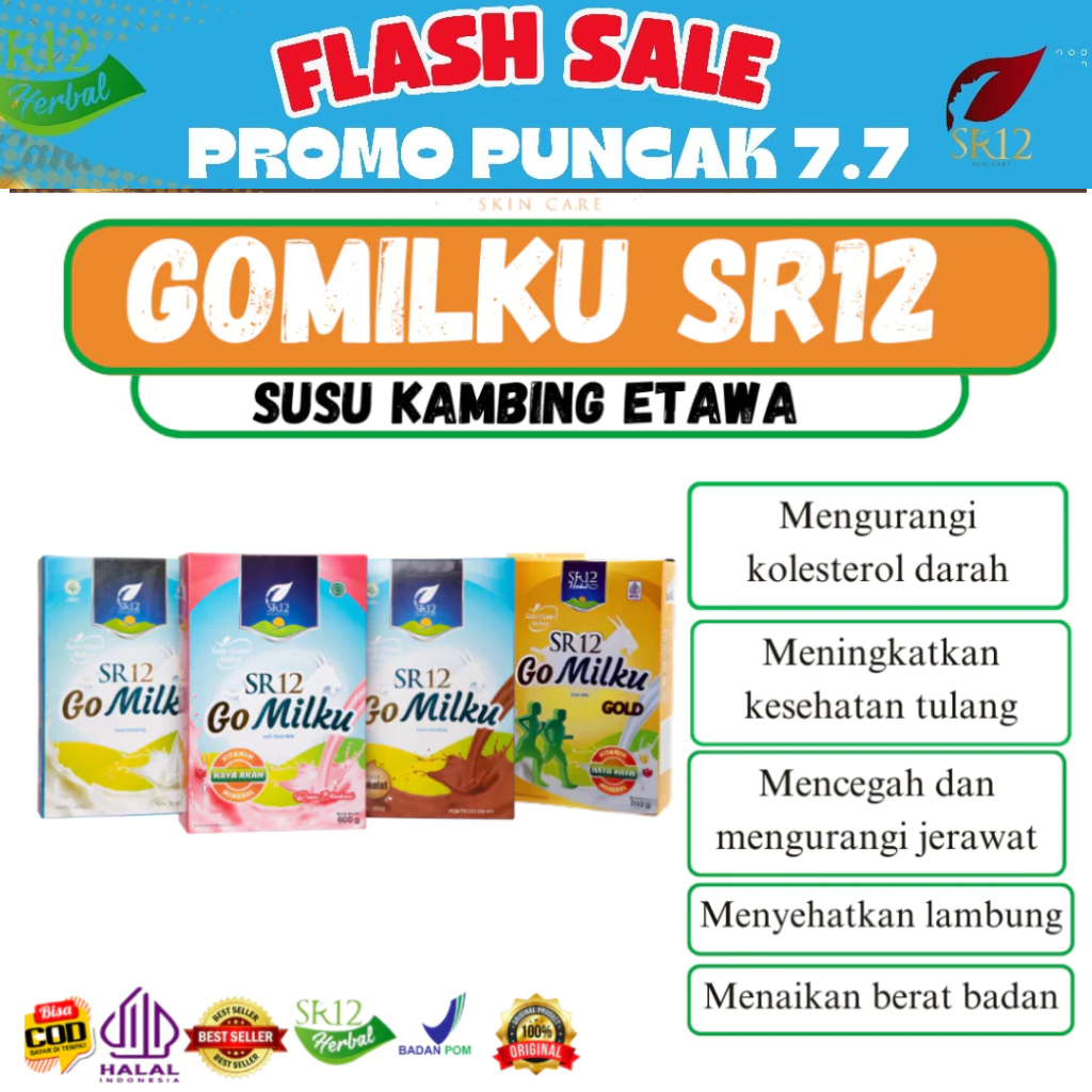 

SUSU KAMBING ETAWA BUBUK DAUN KELOR TANPA GULA GOMILKU SR12 600 GRAM - Coklat
