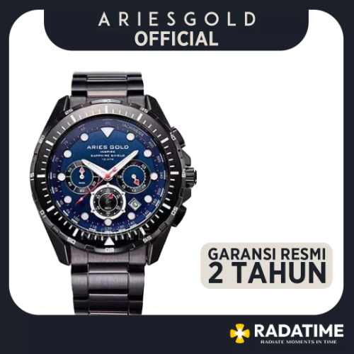 [FREE MUG] Jam Tangan Pria Original Aries Gold Inspire Pioneer Atlantic G-7002-BK-BU Garansi Resmi