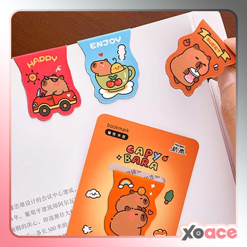 

Pembatas Buku Capybara Magnet Karakter Kartun Bookmark Magnetic