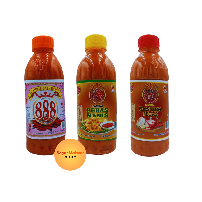 

(SMM) Sambel Cabe 888 350 ML Sambal Cabai Original - Pedas Manis - Ekstra Pedas