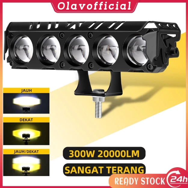 LAMPU SOROT LED SQL 5 MATA PREMIUM SUPER TERANG 75 WATT 12-24 VOLT ARUS DC / LAMPU SOROT MOTOR / LAM