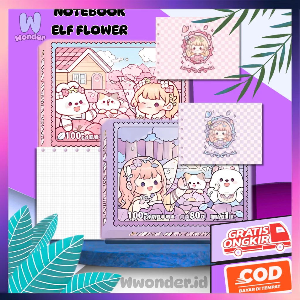 

WW 1 PCS Notebook Motif Elf Flower Best Seller TLD157