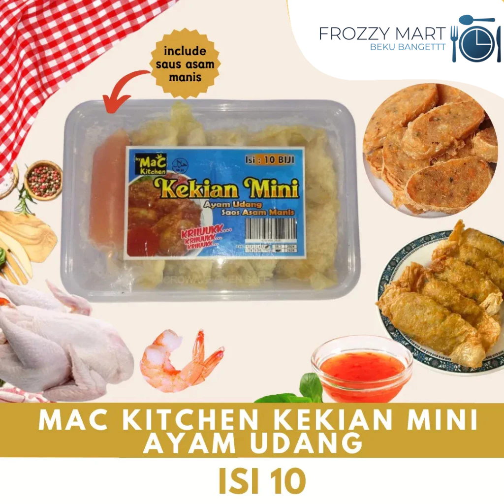 

MAC Kitchen Kekian Mini Ayam Udang Isi 10 – Dimsum Frozen Enak & Praktis
