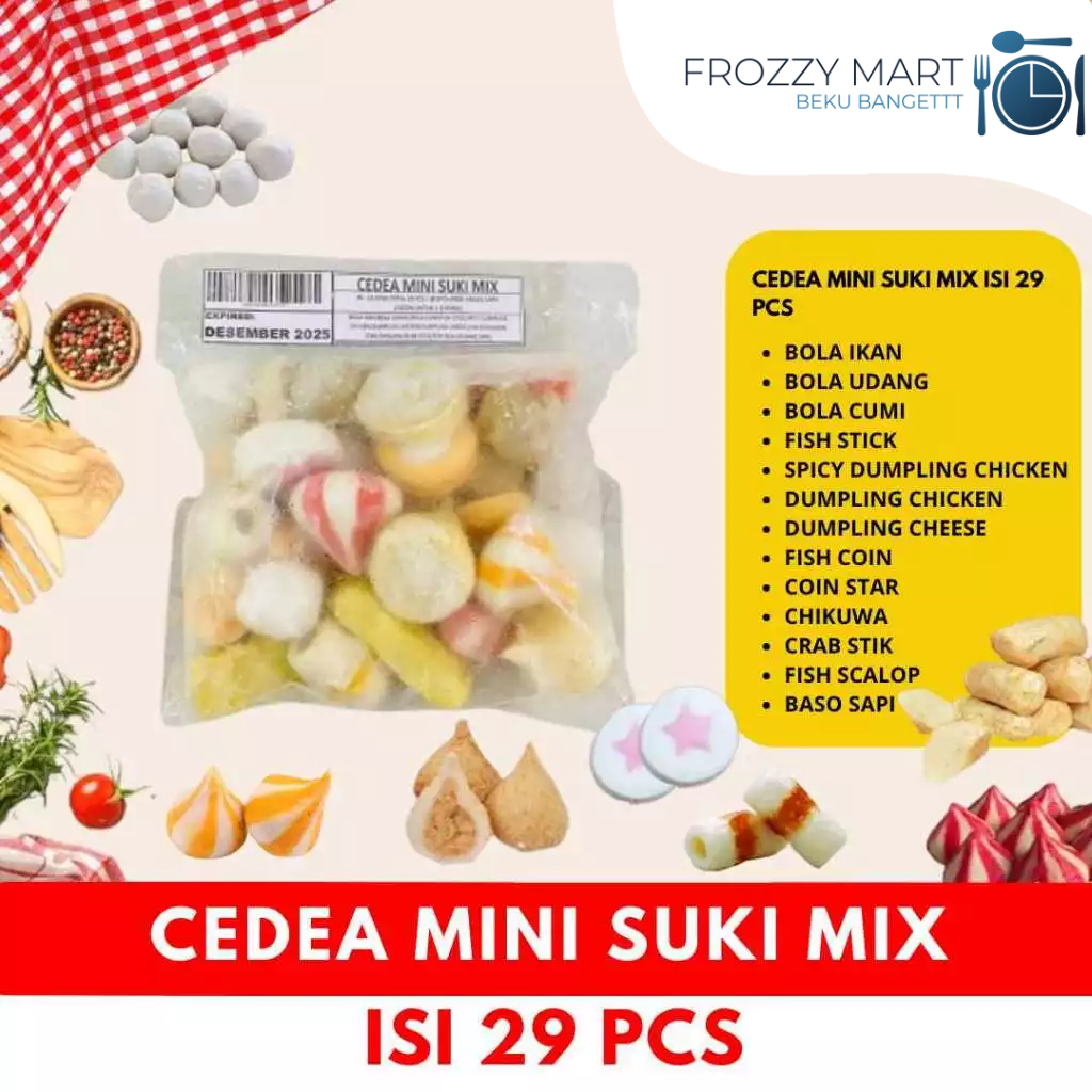 

CEDEA Mini Suki Mix Isi 29 pcs – Paket Frozen Food Mini Steamboat & Suki Premium