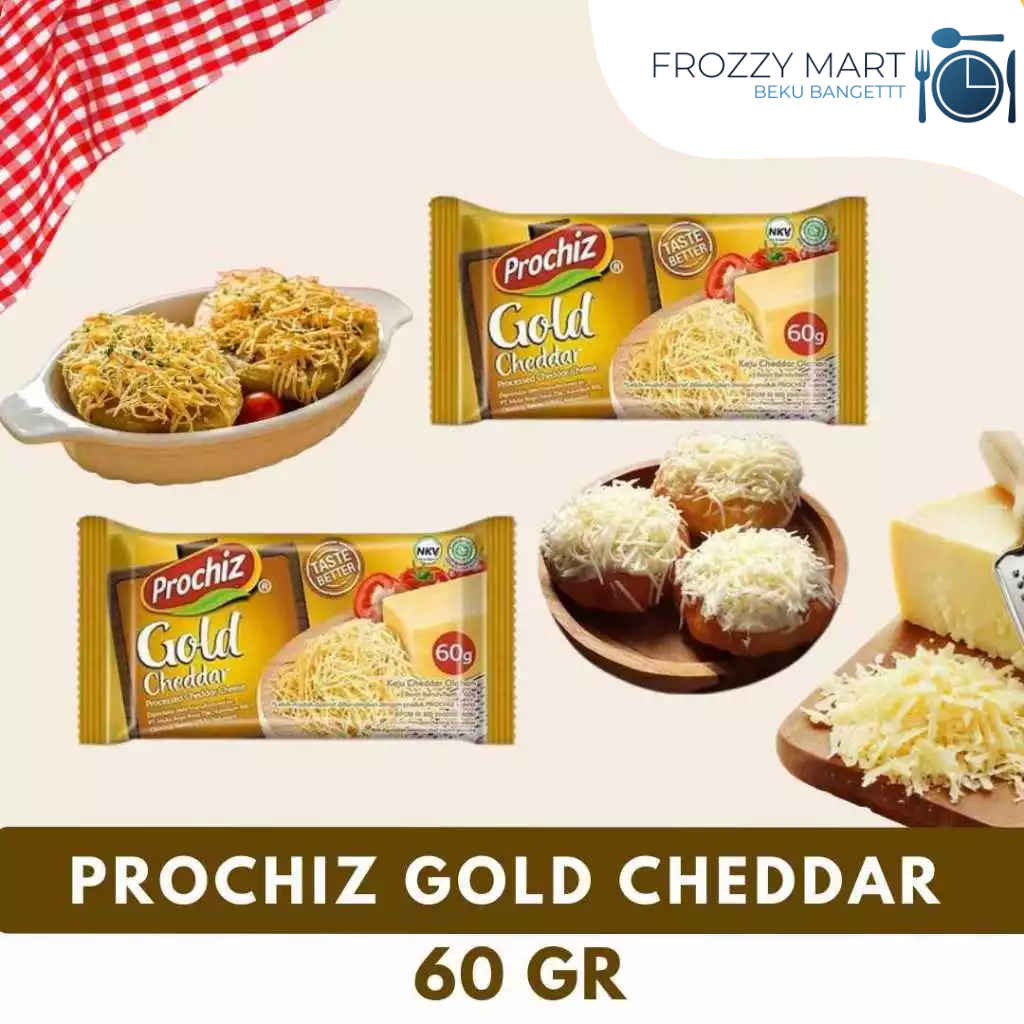 

PROCHIZ Gold Cheddar 60gr – Keju Cheddar Lezat Serbaguna untuk Masakan & Camilan
