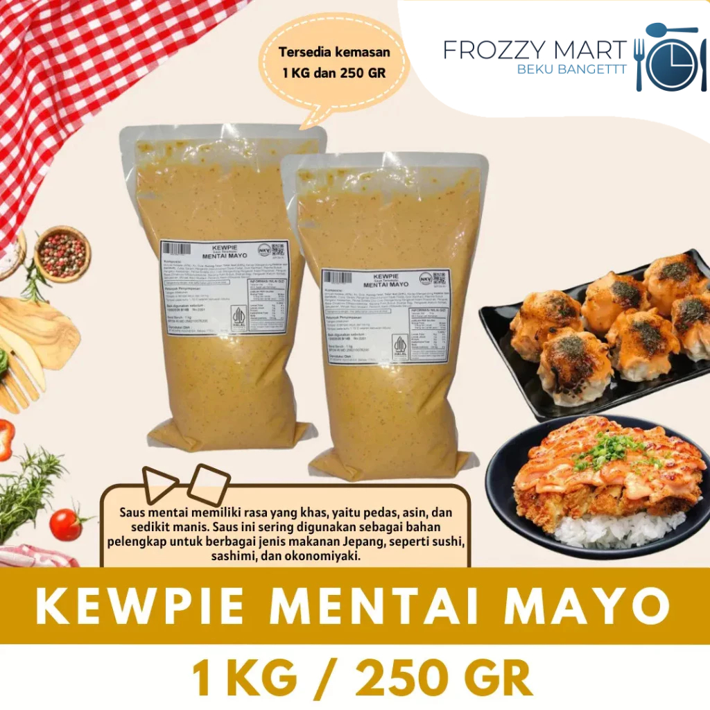 

KEWPIE Mentai Mayo 250gr / 1kg - Saus Mentai Jepang Premium Siap Pakai