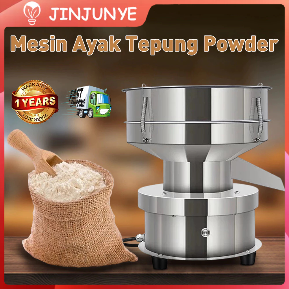 Mesin Alat Pengayak Bubuk Tepung Powder Electric Vibro Separator Mesin Ayak Tepung Powder Ayakan Ata