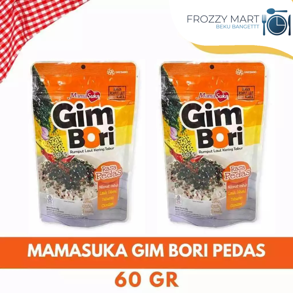 

MAMASUKA GIM BORI Rumput Laut Korea – Bulgogi / Original / Pedas 60gr | Nori Snack Siap Makan