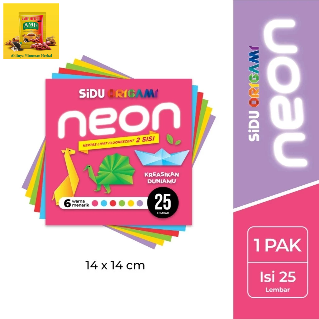 

SiDU Kertas Origami Neon 14 x 14 cm | Kertas Origami