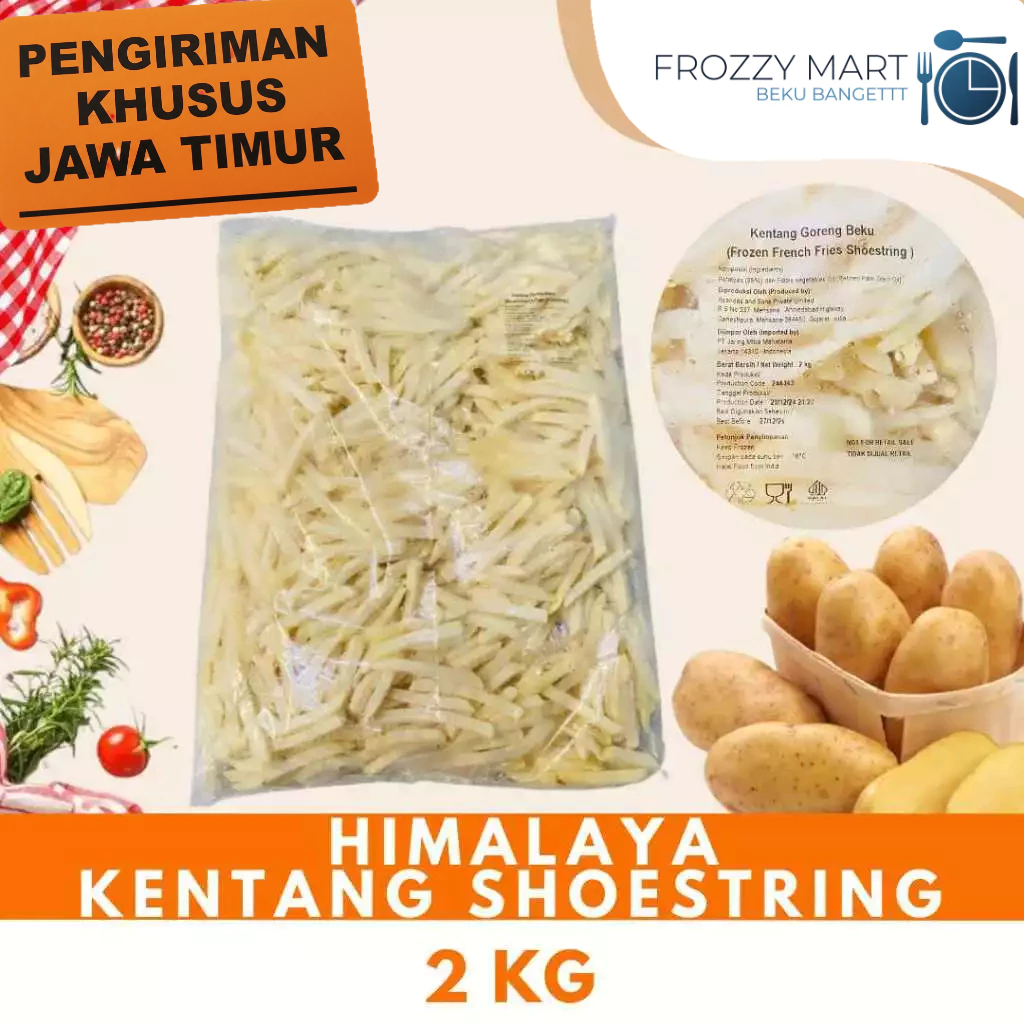 

HIMALAYA Kentang Goreng Shoestring 2kg – Frozen Potato Tipis & Renyah Siap Goreng
