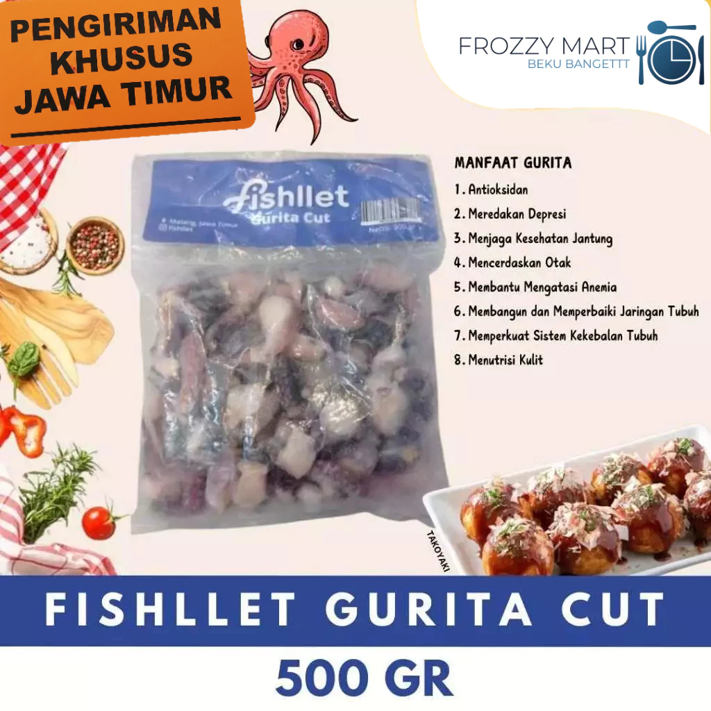 

Fillet Gurita Cut 500gr – Daging Gurita Potong Frozen Segar untuk Masakan