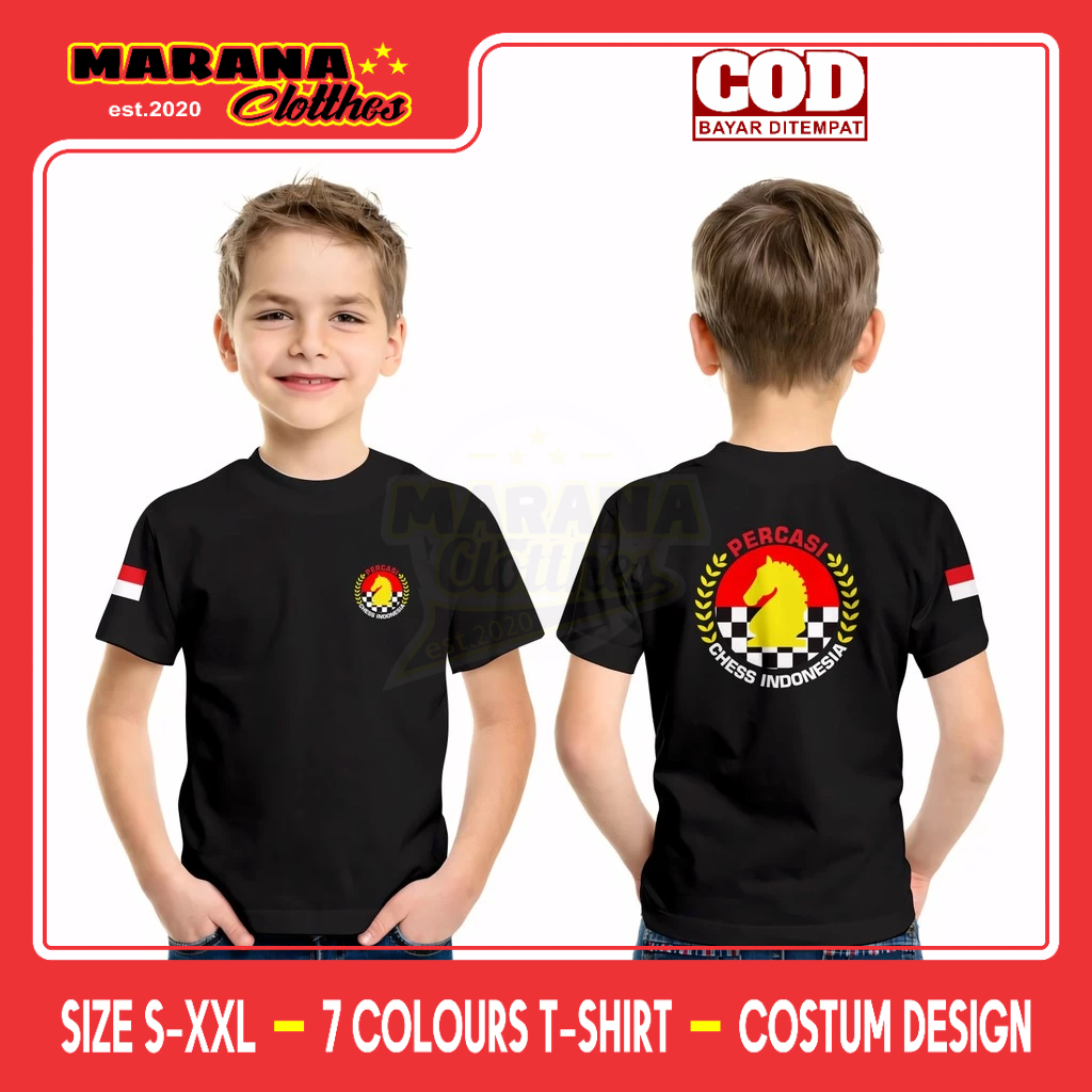 Kaos Anak PERCASI Chess Indonesia Persatuan Catur Seluruh Indonesia DB Kaos Distro
