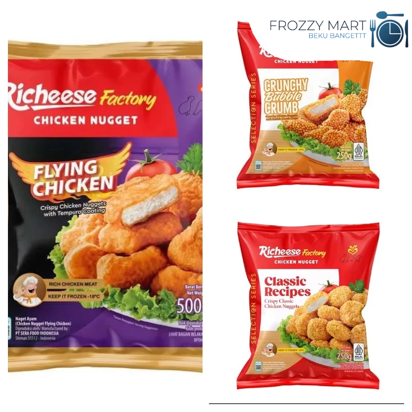 

Richeese Factory Chicken Nugget | Nugget Ayam Richeese | Bubble Crumb 250gr / 500gr