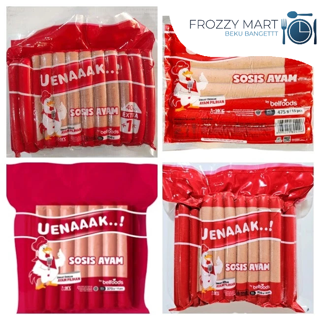 

Belfoods Uenak Sosis Ayam | 345gr isi 15 | 475gr isi 20 | 950gr isi 30 | 950gr isi 40