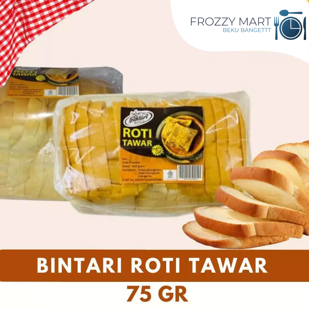 

BINTARI Roti Tawar 75gr – Roti Tawar Mini Lembut Praktis untuk Sandwich & Sarapan