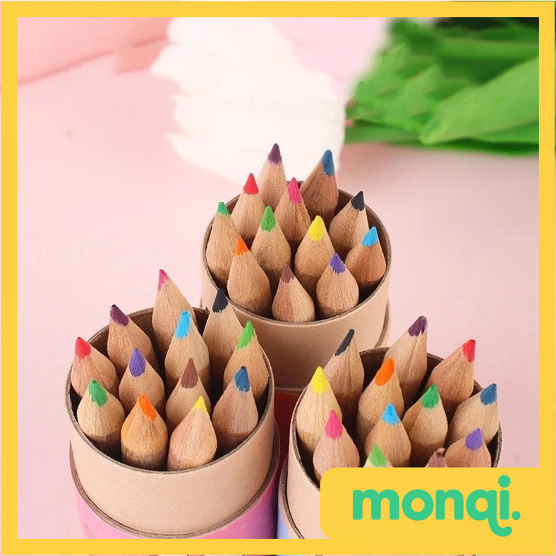 

MONQI Pensil Warna 12 IN 1 + Serutan Pensil Color Pencils Quality Pensil Warna Karakter Kemasan Tabung Murah