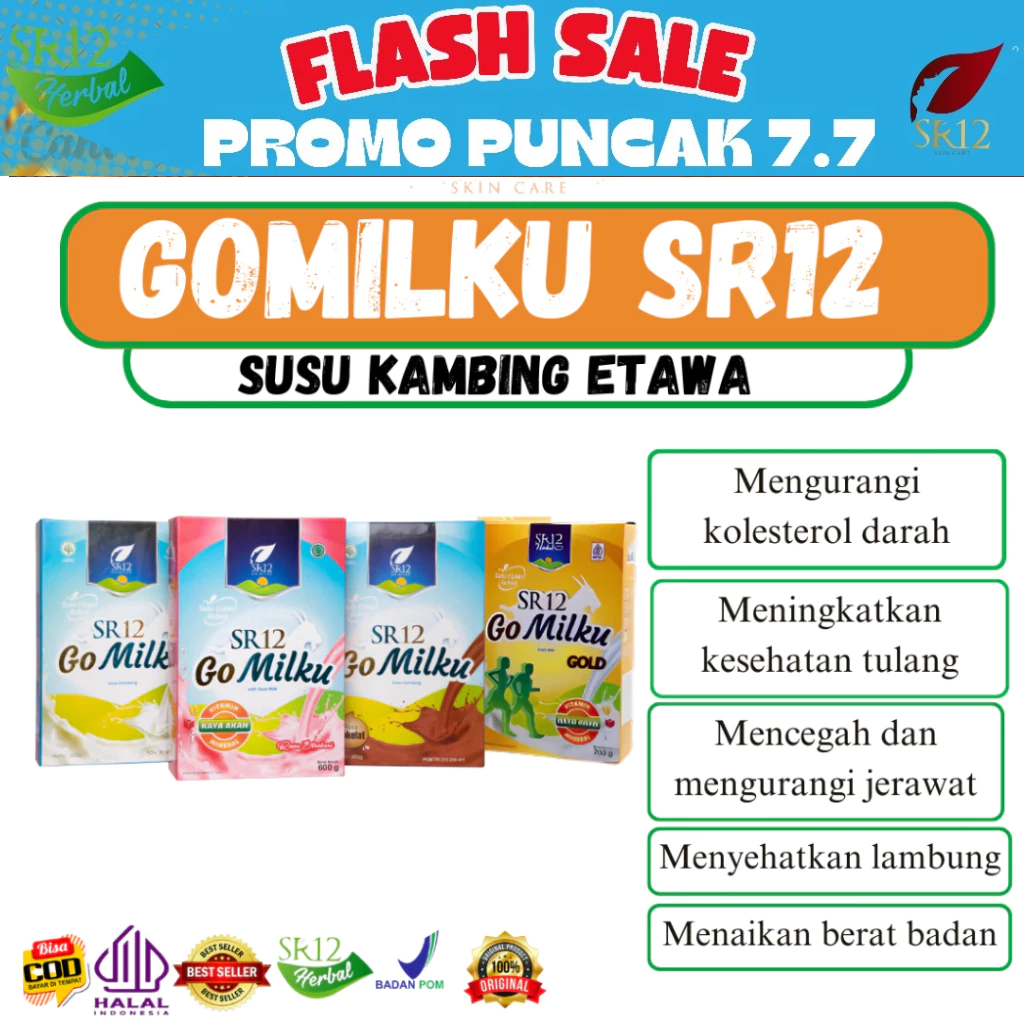 

SR12 GO MILKU SUSU ETAWA TERBAIK / GOMILKU SUSU KAMBING KUALITAS PREMIUM / GOAT MILK SUSU BUBUK BPOM