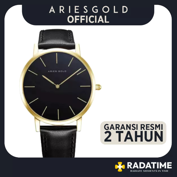 [FREE MUG] Jam Tangan Pria Aries Gold Urban Santos Men 100% Original Gold G-1022-G-BK