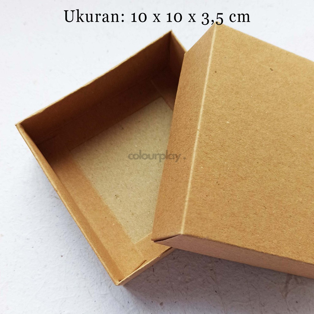 

Box Kotak Kado Kraft Paper Buka Tutup Atas [Colourplay]