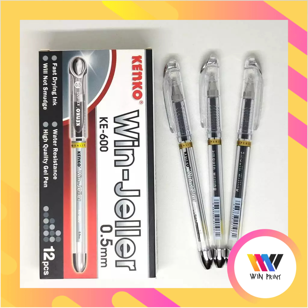 

PULPEN GELPEN KENKO WIN JELLER KE-600 0.5 MM / Pulpen Kenko 1 Pack (isi 12 pcs)