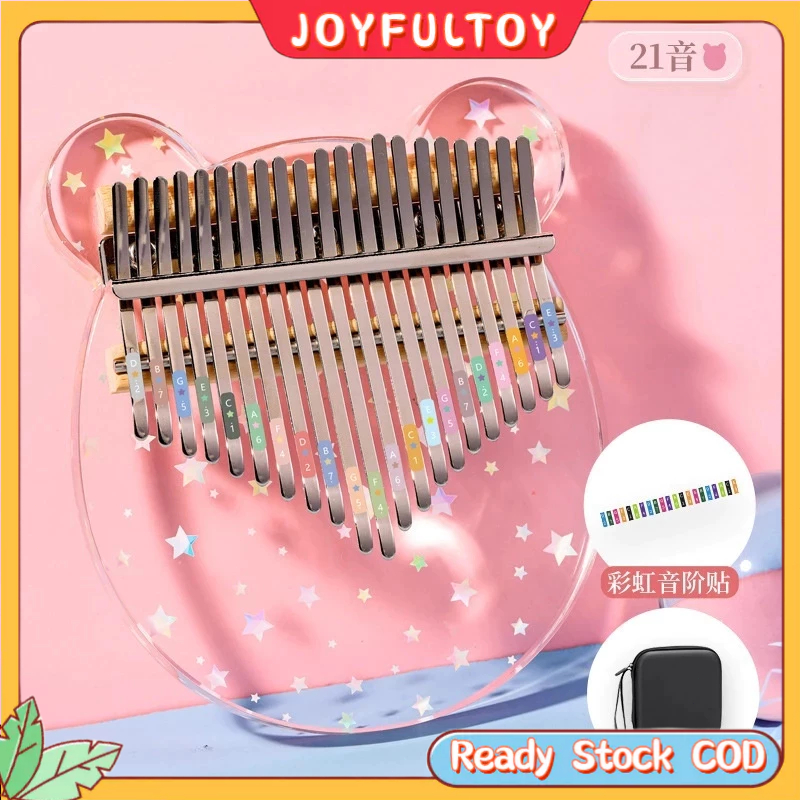 NEW <COD>Alat Musik Kalimba 21/17keys Acrylic BONUS Tas / Kalimba21 Key untuk pemula Piano jari,