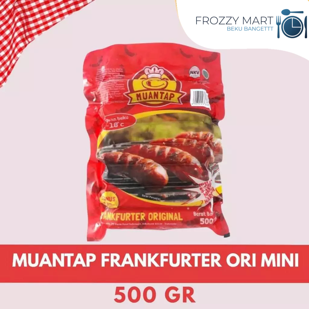 

MUANTAP Sosis Sapi & Frankfurter Mini – 500gr / 1kg | Sosis Frozen Juicy Camilan & Lauk Praktis