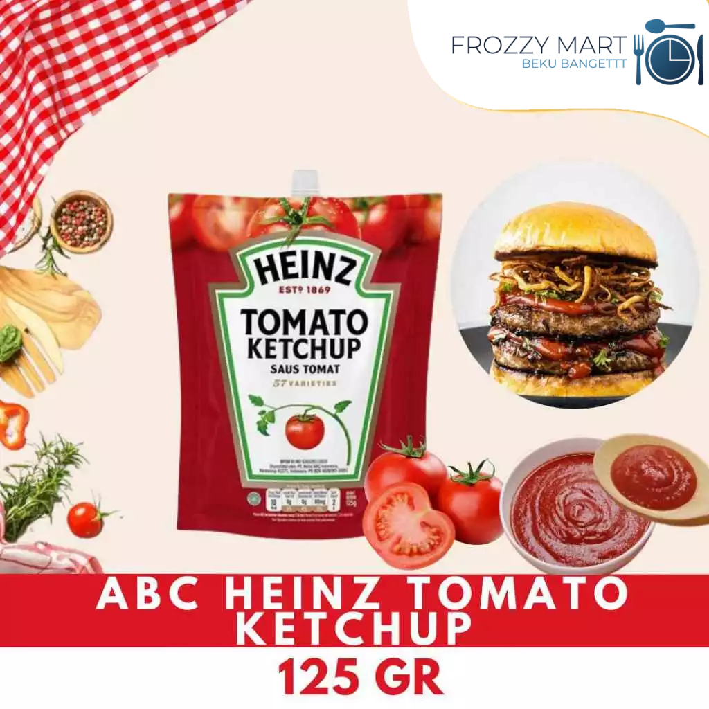 

ABC Heinz Saus Tomat 125gr – Tomato Ketchup Botol Praktis Rasa Asli