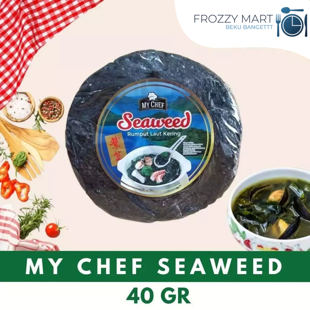

MY CHEF Seaweed Rumput Laut Kering 40GR | Camilan Sehat Renyah
