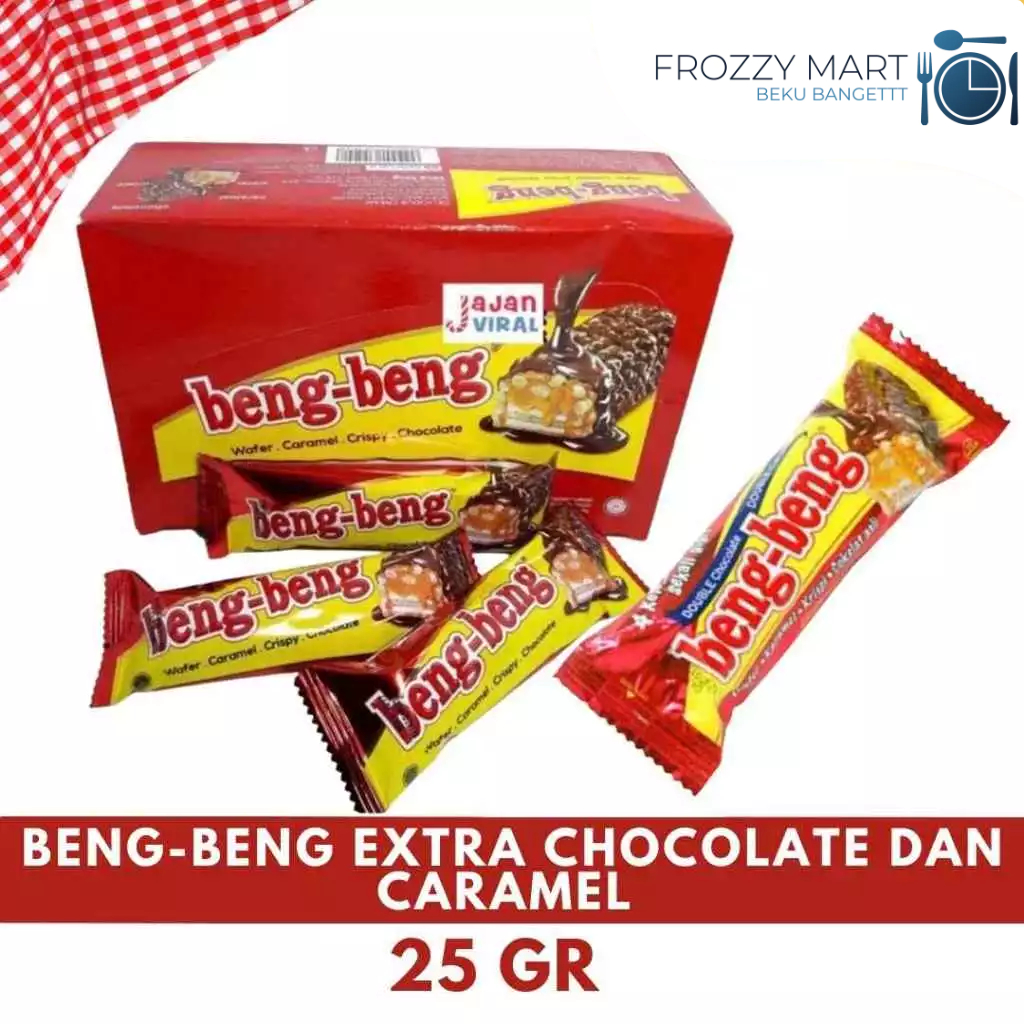 

Beng-Beng Extra Chocolate & Caramel 25gr – Wafer Cokelat Renyah Lapis Karamel