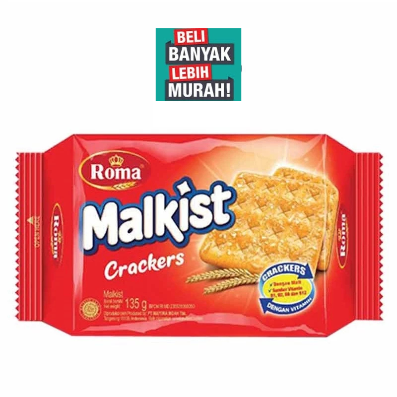 

ROMA MALKIST CRACKERS MANIS 105GR ( BELI BANYAK LEBH MURAH )