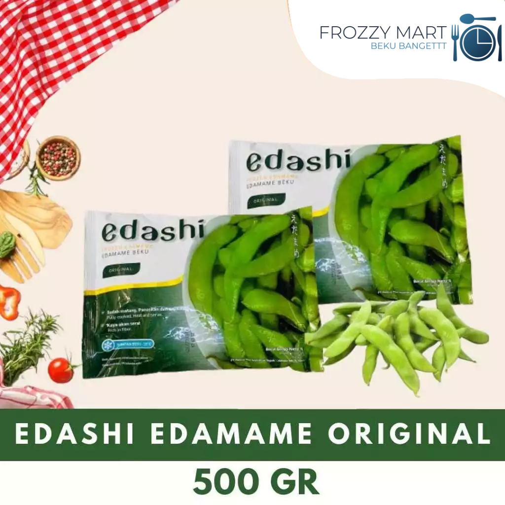 

EDASHI Edamame 500gr – Kacang Jepang Frozen | Varian Original & Asin