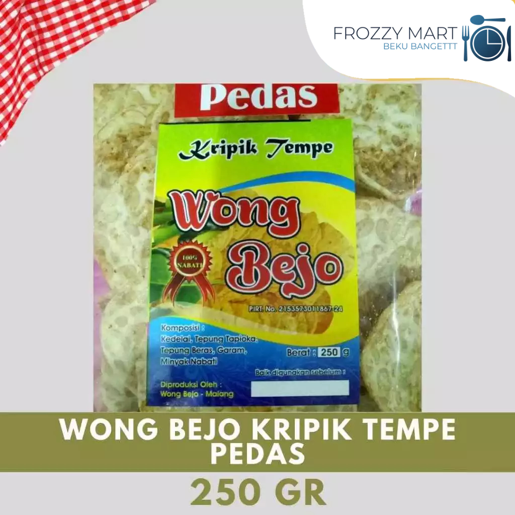 

Kripik Tempe Daun Jeruk WONG BEJO 250gr | Original / Pedas | Oleh-oleh Khas Malang | Cemilan Renyah