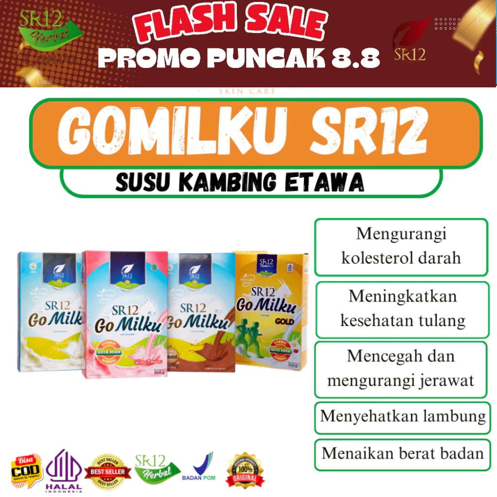 

GOMILKU SR12 SUSU KAMBING ETAWA PREMIUM HALAL
