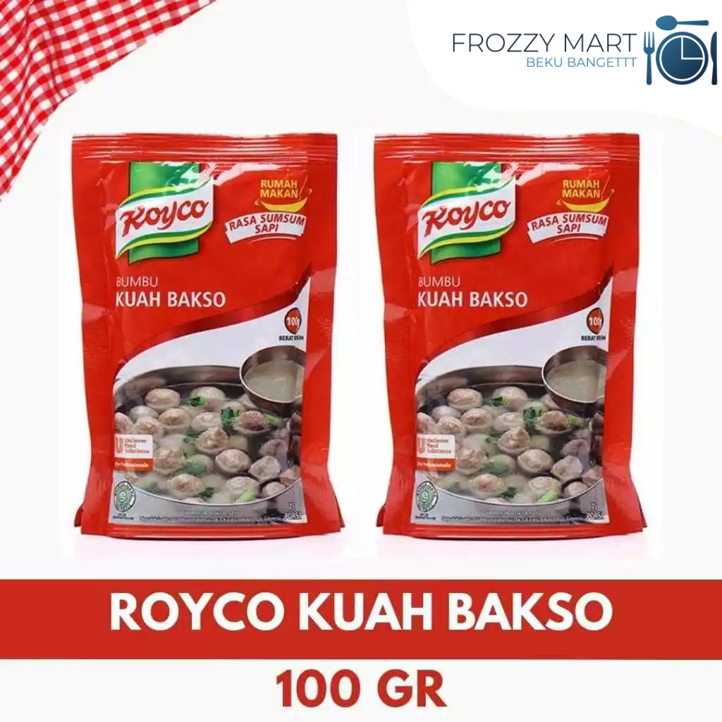 

ROYCO Kuah Bakso 100gr – Bumbu Bubuk Praktis Rasa Gurih Lezat, Cocok untuk Jualan & Masak Rumahan