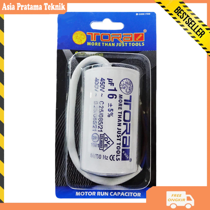 TORA Kapasitor Bulat 16 Mikro Farad - Round Capasitor Motor Run