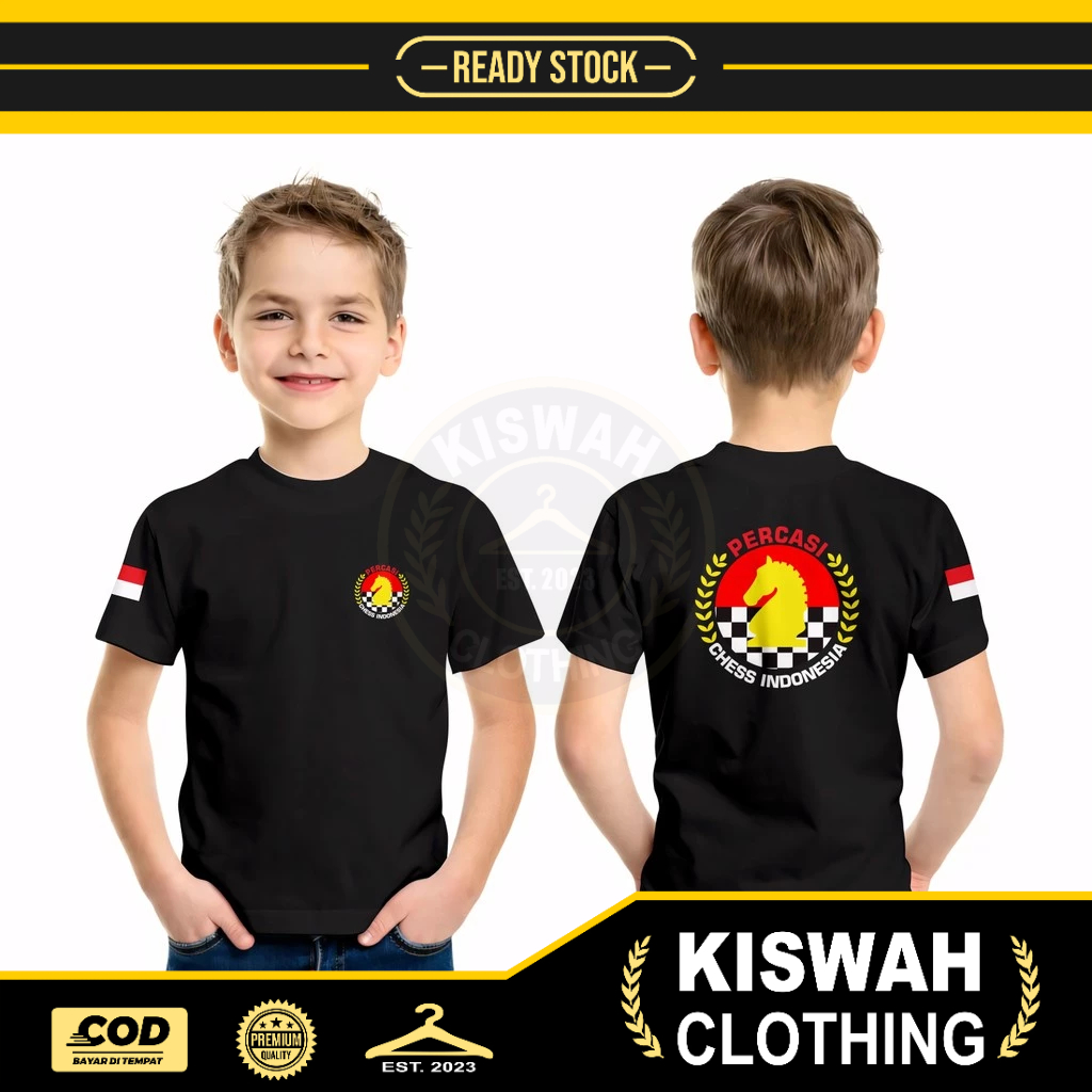 Kaos Tshirt Anak PERCASI Chess Indonesia Persatuan Catur Seluruh Indonesia DB Kaos Distro